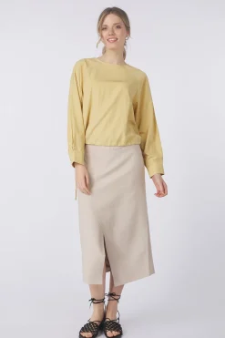 Yaya Blouse Raglan With Drawcord