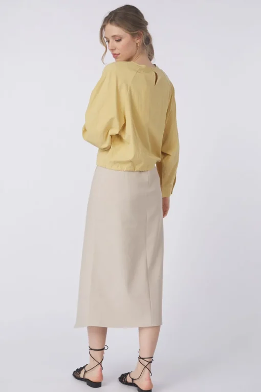 Yaya Blouse Raglan With Drawcord