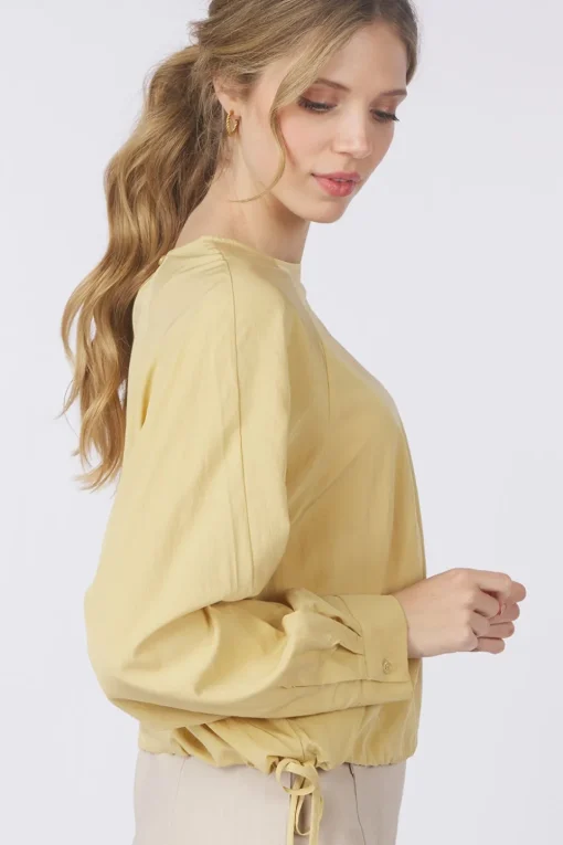 Yaya Blouse Raglan With Drawcord