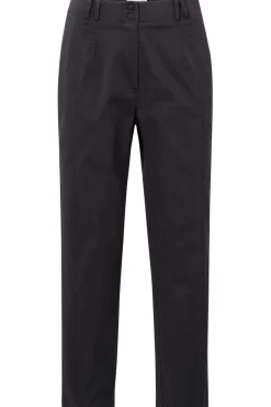 Yaya Broek Cotton Woven High Waist With Straight Leg