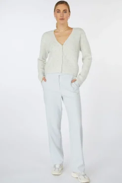 Yaya Broek High Waist Straight Leg Pantalon With Belt Detail