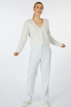 Yaya Broek High Waist Straight Leg Pantalon With Belt Detail