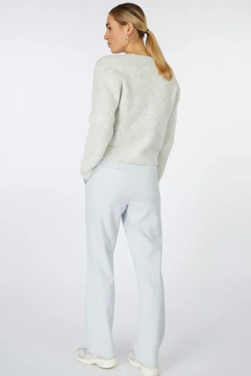 Yaya Broek High Waist Straight Leg Pantalon With Belt Detail