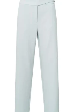 Yaya Broek High Waist Straight Leg Pantalon With Belt Detail