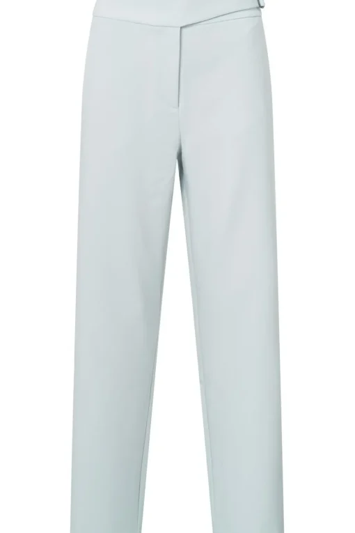 Yaya Broek High Waist Straight Leg Pantalon With Belt Detail