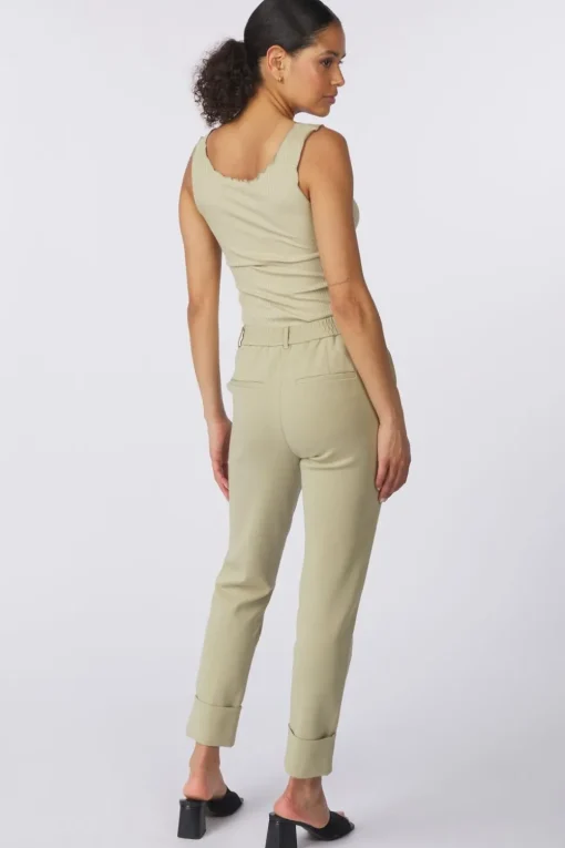 Yaya Broek Jersey Tailored With Elastic Waist And Bi