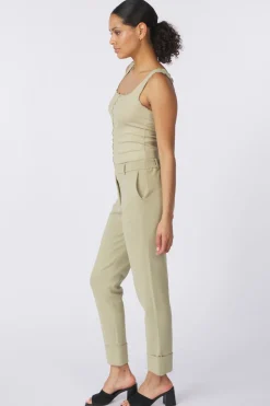 Yaya Broek Jersey Tailored With Elastic Waist And Bi