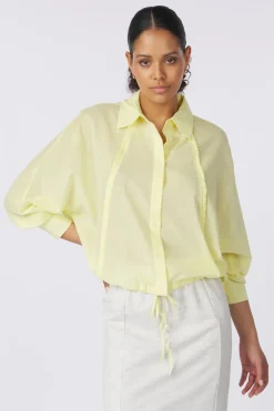 Yaya Hemd Batwing Blouse With Edges