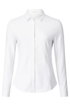 Yaya Hemd Soft Jersey Cotton Blend Shirt With Blind Placket