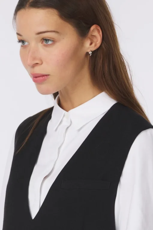 Yaya Hemd Soft Jersey Cotton Blend Shirt With Blind Placket