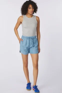 Yaya Short Chambrays With Elastic Waist, Pockets And Dr