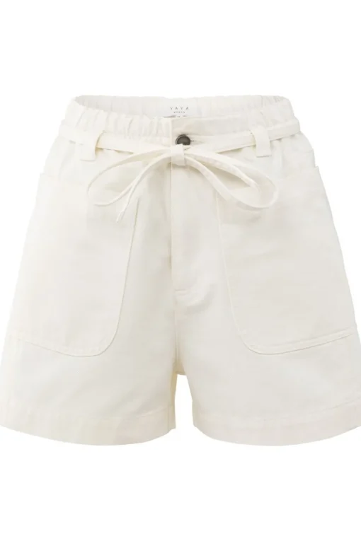 Yaya Short Garment Dye Woven High Waist