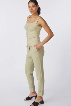 Yaya Top Singlet With Frilled Seams