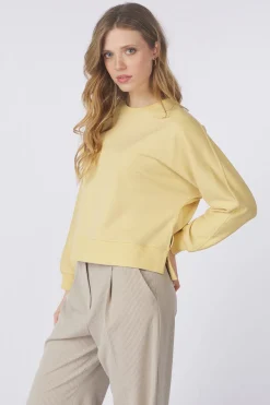 Yaya Trui Sweatshirt With Small Slit