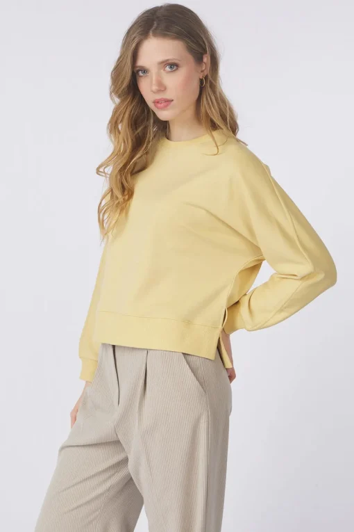 Yaya Trui Sweatshirt With Small Slit
