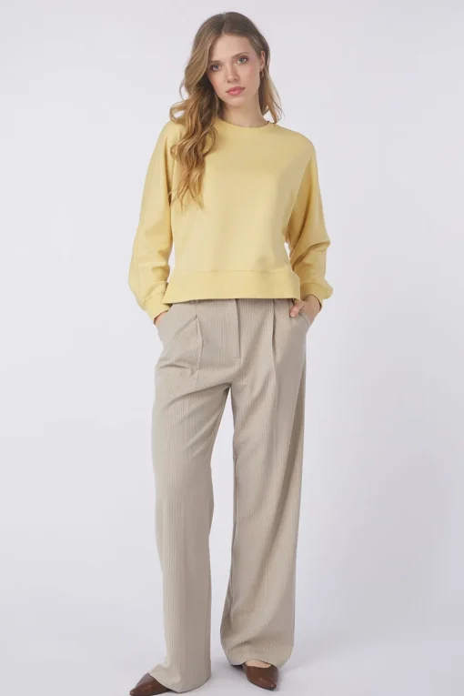 Yaya Trui Sweatshirt With Small Slit