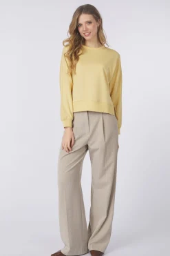 Yaya Trui Sweatshirt With Small Slit