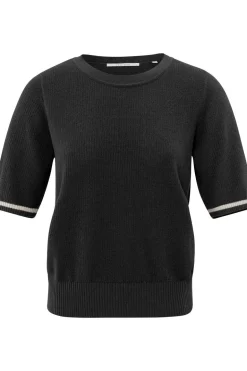 Yaya Trui Textured Round Neck Sleeve