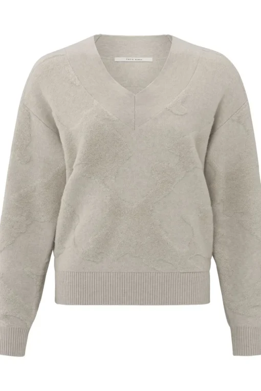 Yaya Trui V-Neck With Texture