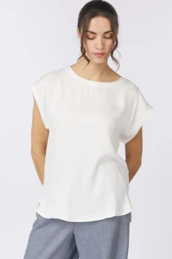 Yaya T-Shirt Fabric Mix Sleeveless