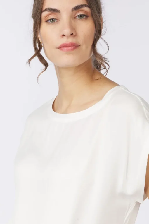Yaya T-Shirt Fabric Mix Sleeveless