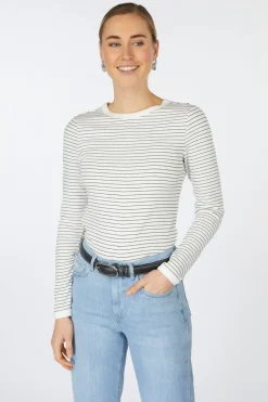 Yaya T-Shirt Striped Long Sleeve With Contrast Details