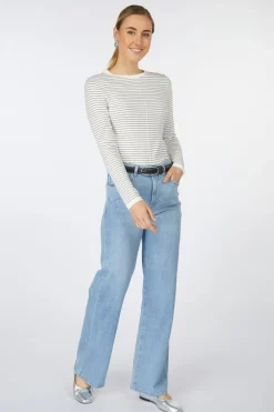 Yaya T-Shirt Striped Long Sleeve With Contrast Details