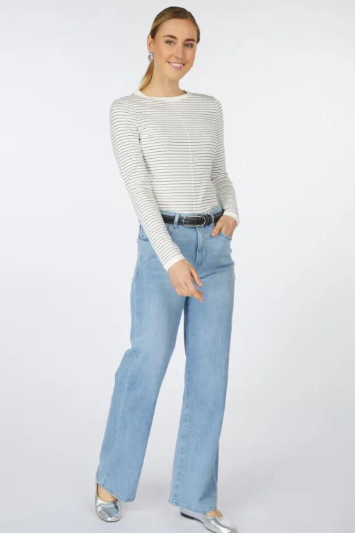 Yaya T-Shirt Striped Long Sleeve With Contrast Details